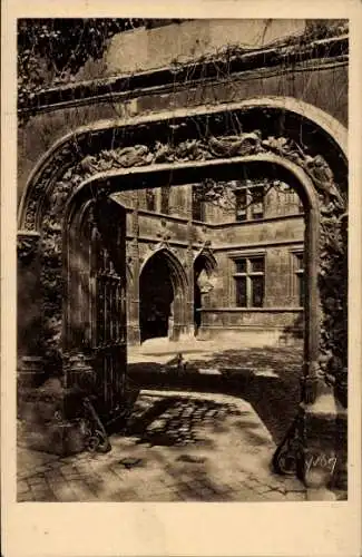 Ak Paris V, Musee de Cluny, Porte d'entree