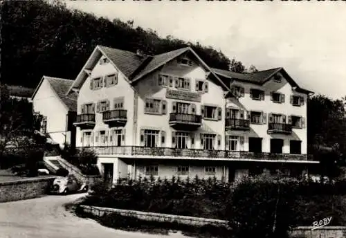 Ak Mühlbach in Münsterthal Muhlbach sur Munster Elsass Haut-Rhin, Hotel Perle des Vosges