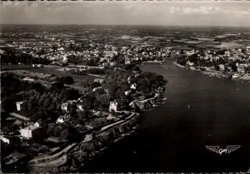 Ak Pornic Loire Atlantique, Gesamtansicht, Luftbild
