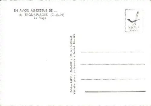 Ak Erquy Côtes d’Armor, Panorama, Strand