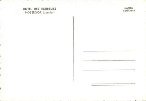 Ak Hossegor Landes, Hotel des Ecureuils, Gästezimmer,  Restaurant