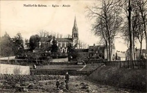 Ak Montfort le Rotrou Sarthe, Kirche, Apsis