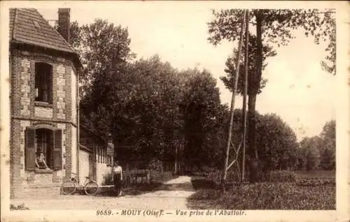 Ak Mouy-Oise, Blick vom Schlachthof aus