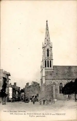 Ak Parthenay Deux Sèvres, Pfarrkirche