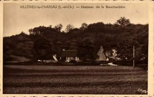 Ak Villedieu le Château Loir et Cher, Hameau de la Bouchardière