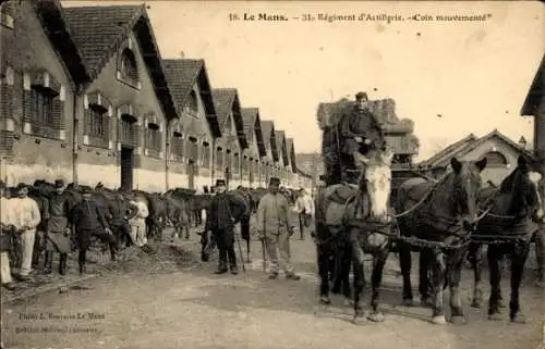 Ak Le Mans Sarthe, 31 Artillerie-Regiment, beschädigte Ecke