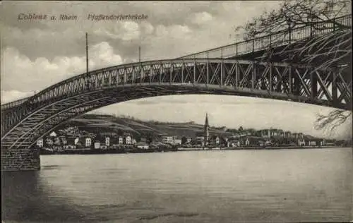 Ak Koblenz am Rhein, Teilansicht, Pfaffendorferbrücke