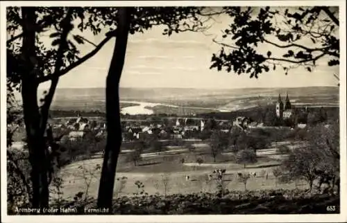 Ak Arenberg Koblenz am Rhein, roter Hahn, Panorama