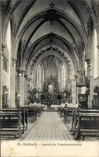 Ak Mönchengladbach Nordrhein Westfalen, Inneres der Franziskanerkirche
