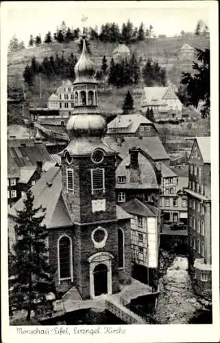 Ak Monschau Montjoie in der Eifel, Evangelische Kirche