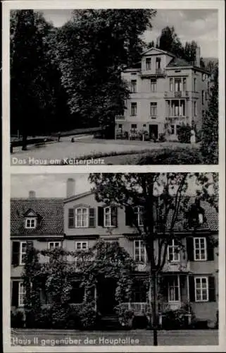 Ak Bad Pyrmont in Niedersachsen, Kurpension Geschw. Frank, Haus I am Kaiserplatz, Haus II Hauptallee