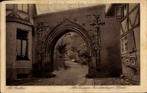 Ak Goslar am Harz, Frankenberger Kloster, alte Tormauer