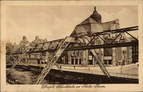 Ak Elberfeld Wuppertal, Schwebebahn, Thalia-Theater