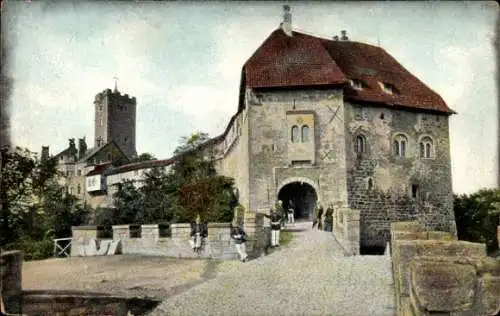 Ak Lutherstadt Eisenach in Thüringen, Wartburg, Eingang