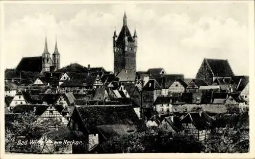 Ak Bad Wimpfen am Neckar, Blick auf die Stadt mit Blauem Turm