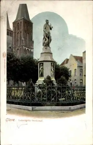 Ak Bad Kleve, Lohengrin Denkmal und Kirche
