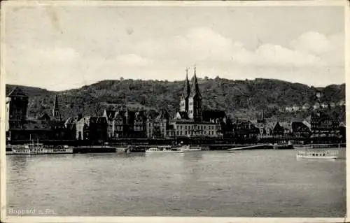 Ak Boppard am Rhein, Uferansicht