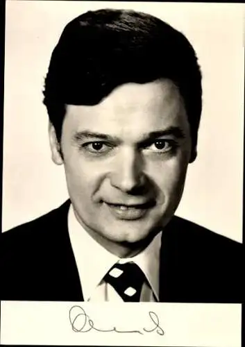 Foto Politiker Dr Hans Daniels, Oberbürgermeister der Stadt Bonn, Portrait, Autogramm