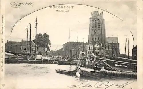 Ak Dordrecht Südholland Niederlande, Maartensgat