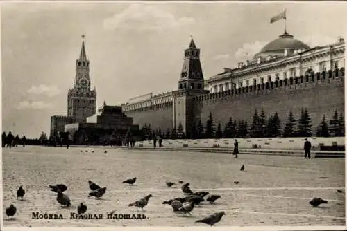 Ak Moskau Russland, Kreml, Roter Platz