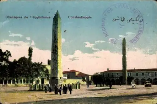 Ak Konstantinopel Istanbul Türkei, Obelisken des Hippodroms