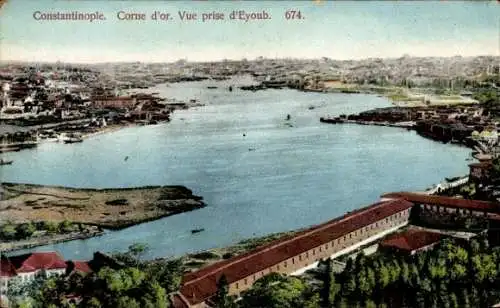 Ak Konstantinopel Istanbul Türkei, Goldenes Horn, Blick von Eyoub