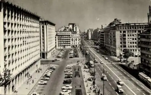 Ak București Bukarest Rumänien, Boulevard General Magheru