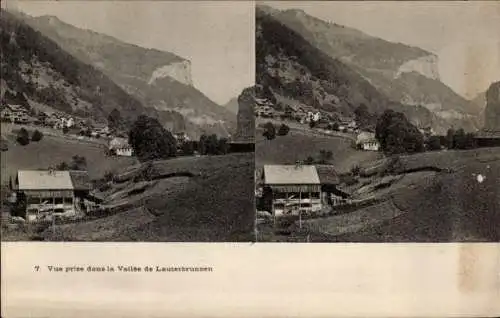 Stereo Ak Lauterbrunnen Kanton Bern, Teilansicht