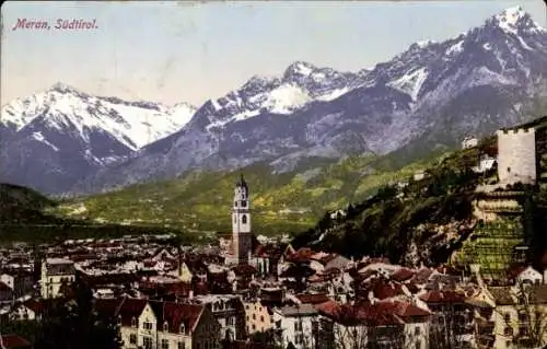 Ak Meran Merano Südtirol, Gesamtansicht