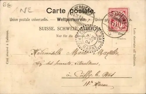 Ak La Chaux de Fonds Kanton Neuenburg, Straßenpartie, Geschäfte