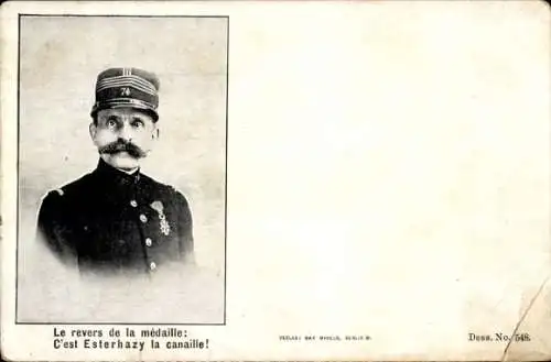 Ak Die andere Seite der Medaille ist Esterhazy, der Schurke