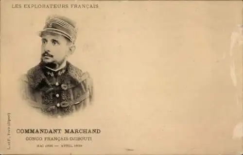Ak Die französischen Entdecker, Handelskommandeur, Französisch-Kongo-Dschibuti