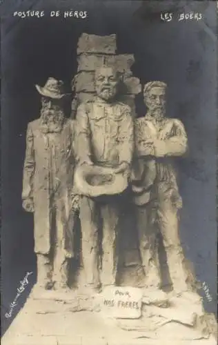 Ak Haltung der Helden, der Buren, für unsere Brüder