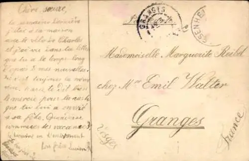 Handgemalt Ak Mohnblumen in einer Blumenvase