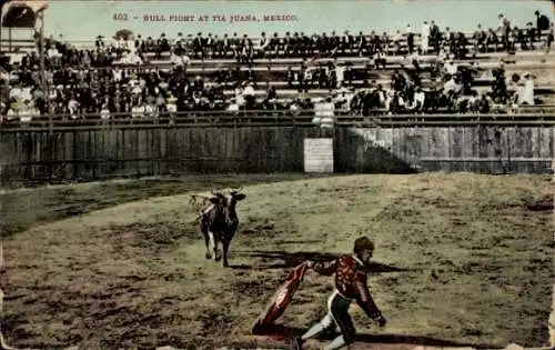 Ak Mexiko, Stierkampf bei Tia Juana