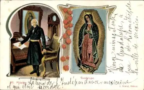 Ak Mexiko, Miguel Hidalgo, Unabhängigkeitskämpfer, Gnadenbild