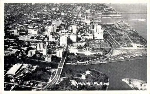 Ak Miami Beach Florida USA, Luftaufnahme