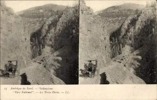 Stereo Ak Wyoming USA, Yellowstone-Nationalpark, La Porte Doree
