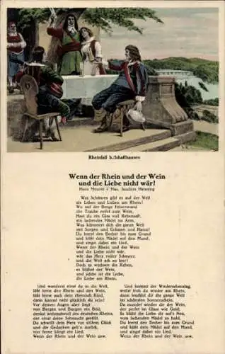 Lied Ak Wenn der Rhein und der Wein und die Liebe nicht wär, Hans Meurer