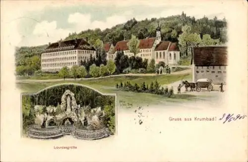 Ak Krumbach in Schwaben, Krumbad, Lourdesgrotte