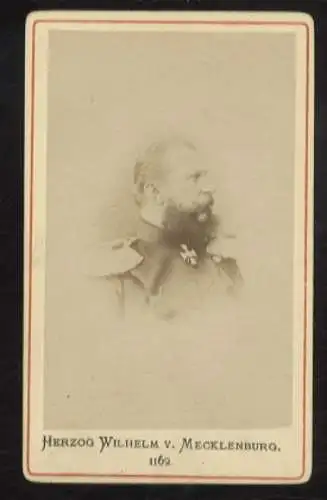 CdV Portrait Herzog Wilhelm von Mecklenburg