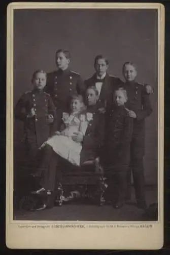 Cabinet Foto Alle Kinder Kaiser Wilhelm II.