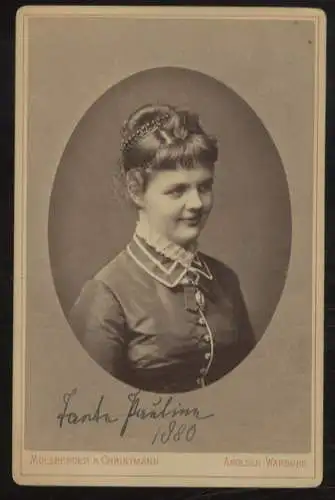 Cabinet Foto Prinzessin Pauline von Waldeck-Pyrmont, durch Heirat von Bentheim-Steinfurt