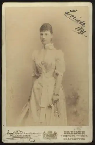 Cabinet Foto Fürstin Louise von Waldeck-Pyrmont