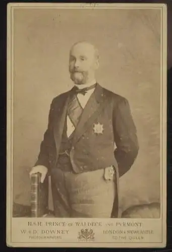 Cabinet Foto Prinz Georg Viktor I. von Waldeck-Pyrmont