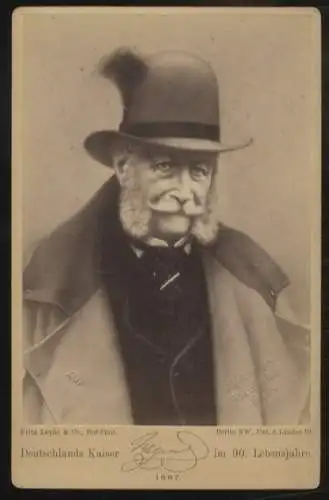 Cabinet Foto Kaiser Wilhelm I. von Preußen