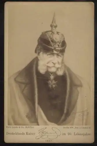 Cabinet Foto Kaiser Wilhelm I. von Preußen