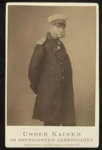 Cabinet Foto Kaiser Wilhelm I. von Preußen