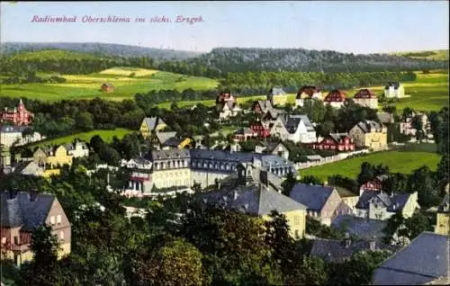 Ak Oberschlema Bad Schlema im Erzgebirge Sachsen, Totalansicht