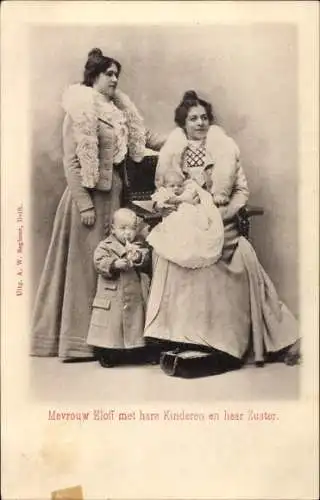Ak Mevrouw Eloff met hare Kinderen en haar Zuster, Nachfahren von Paul Krüger